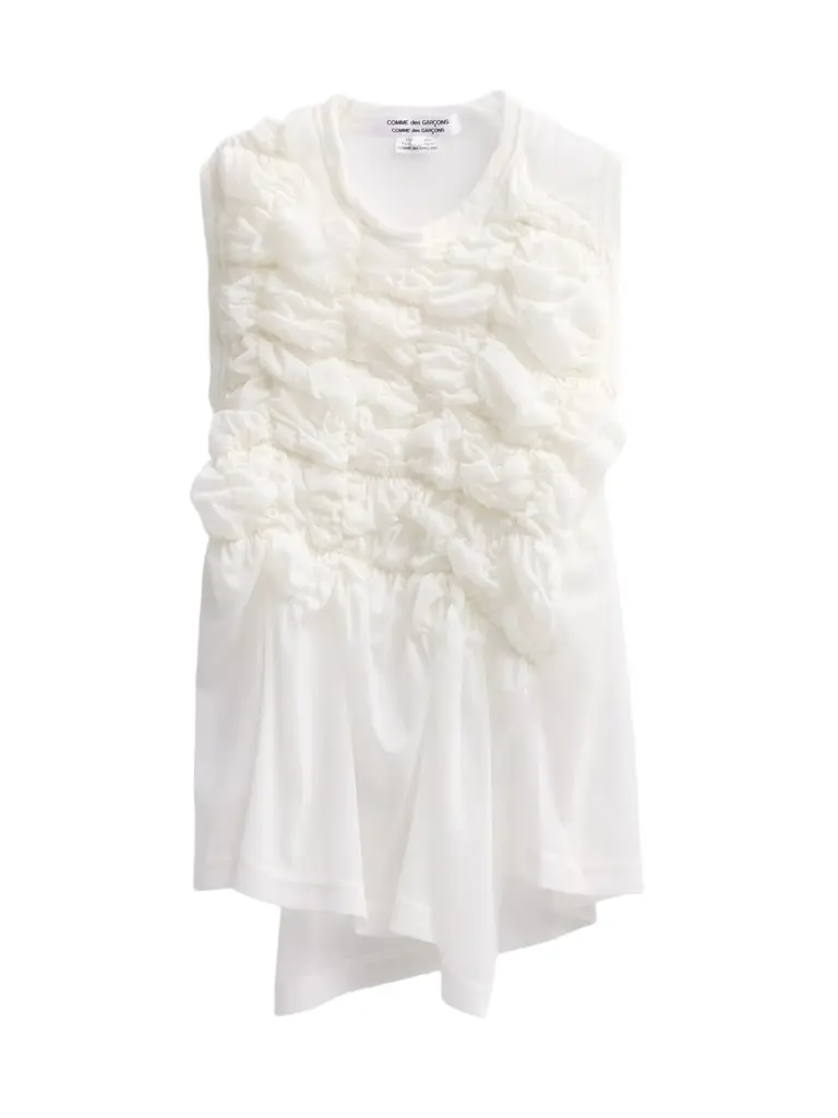 Comme des Garçons Women's Chiffon Textured Sleeveless Top