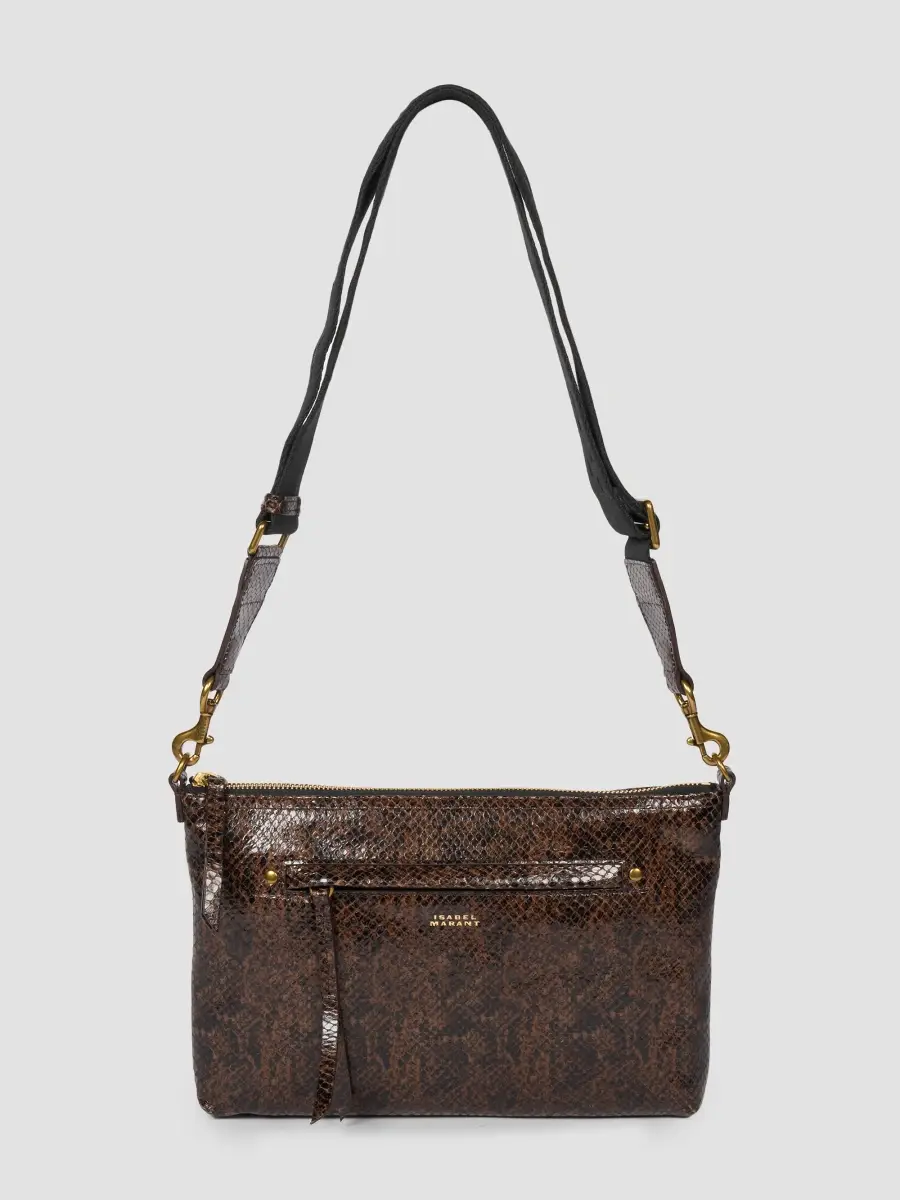 Isabel Marant Women's Nessah Python-Embossed Leather Shoulder Bag | Thumbnail 4 Isabel Marant Women's Nessah Python-Embossed Leather Shoulder Bag | Thumbnail 4
