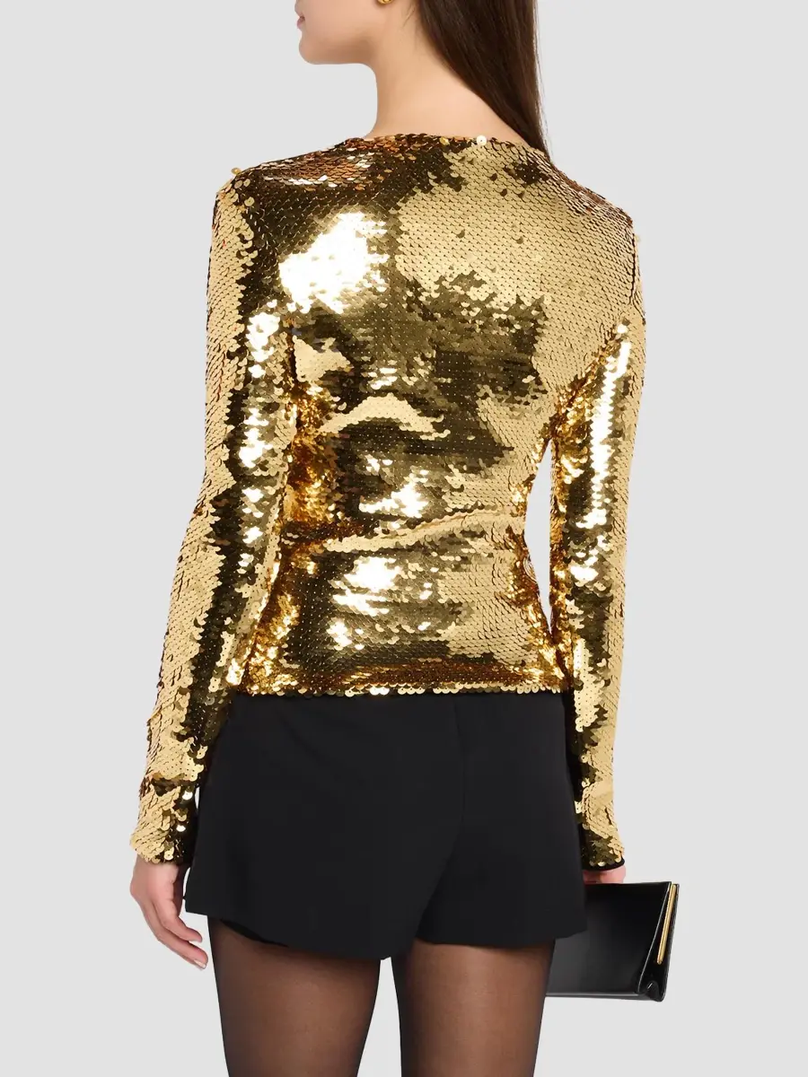 Jean Paul Gaultier Women's Sequined Long-Sleeve Top | Thumbnail 3 Jean Paul Gaultier Women's Sequined Long-Sleeve Top | Thumbnail 3