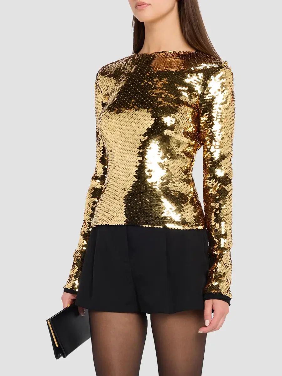 Jean Paul Gaultier Women's Sequined Long-Sleeve Top | Thumbnail 4 Jean Paul Gaultier Women's Sequined Long-Sleeve Top | Thumbnail 4