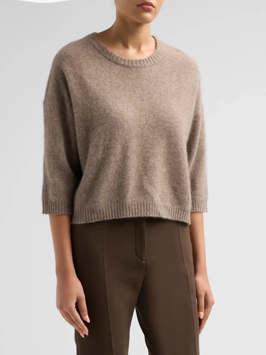 Loulou de Saison Women's Azali Knit Crewneck Sweater | Thumbnail 4 Loulou de Saison Women's Azali Knit Crewneck Sweater | Thumbnail 4
