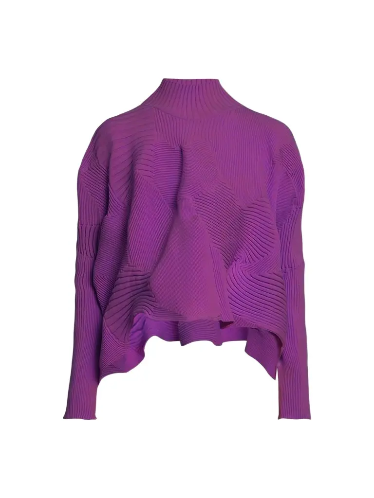 Issey Miyake Women's Kone Kone Rib-Knit Sweater