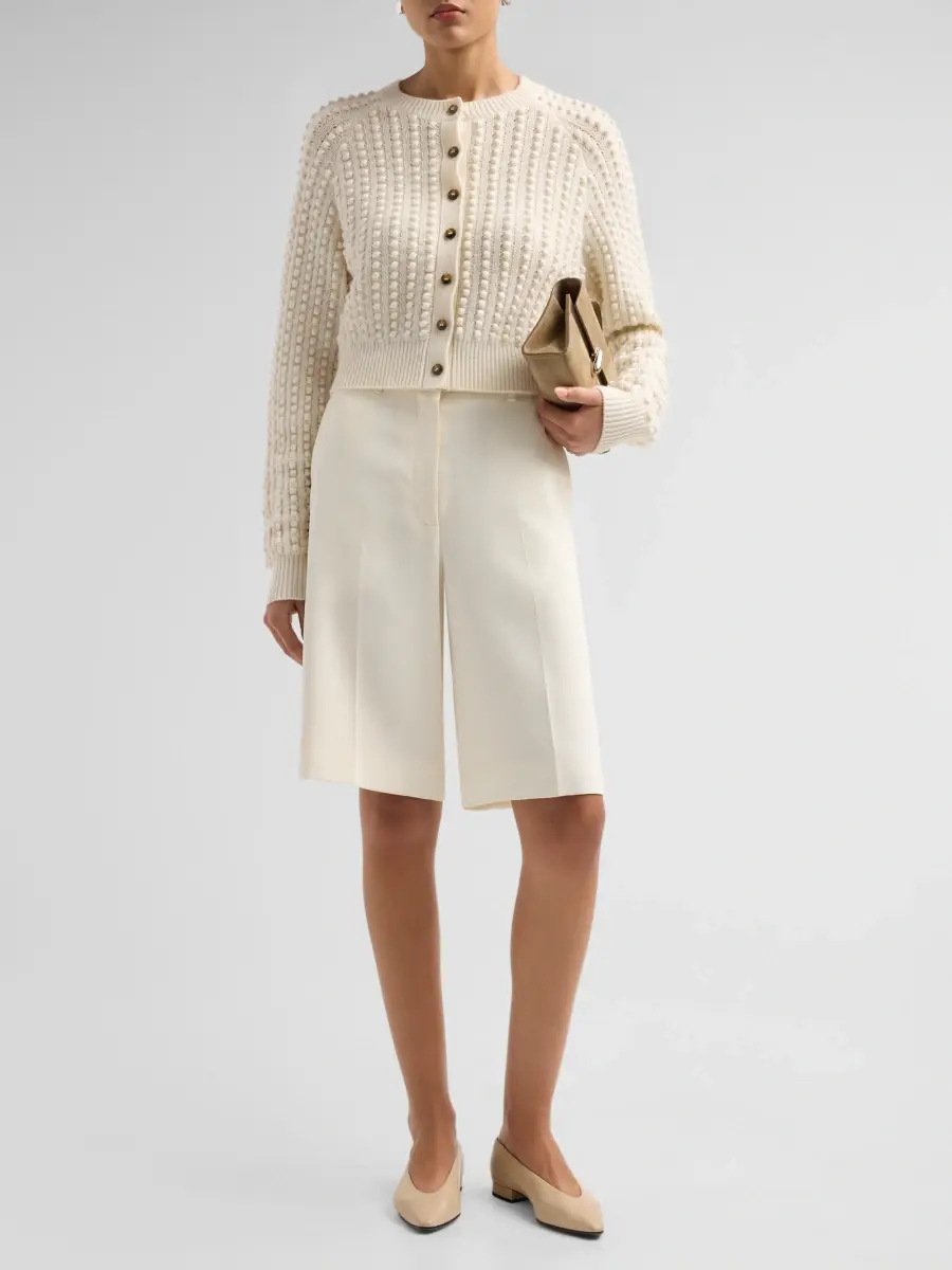 Loulou de Saison Women's Edie Cashmere Crop Cardigan | Thumbnail 2