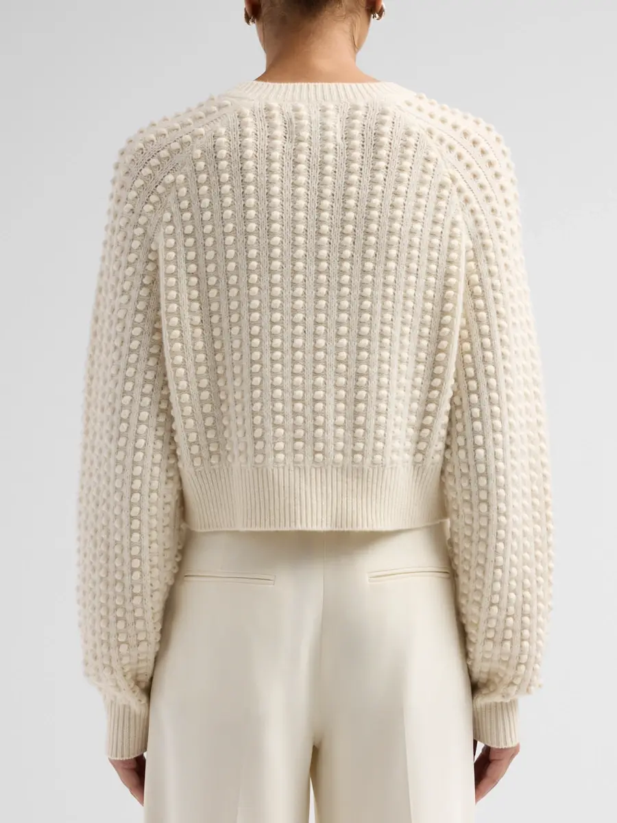Loulou de Saison Women's Edie Cashmere Crop Cardigan | Thumbnail 3