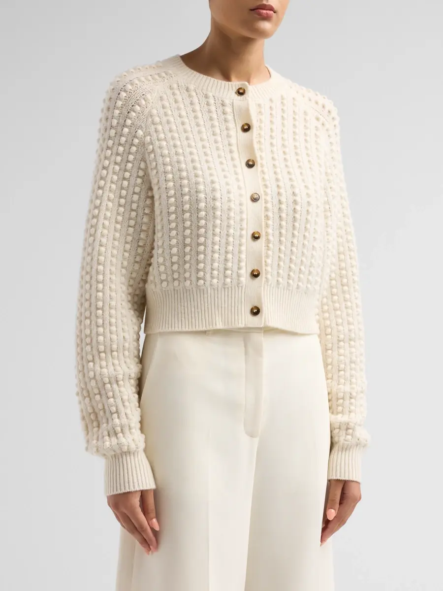 Loulou de Saison Women's Edie Cashmere Crop Cardigan | Thumbnail 4