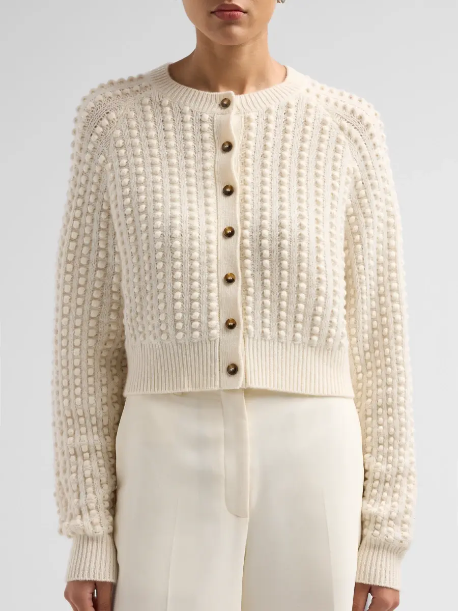 Loulou de Saison Women's Edie Cashmere Crop Cardigan | Thumbnail 5