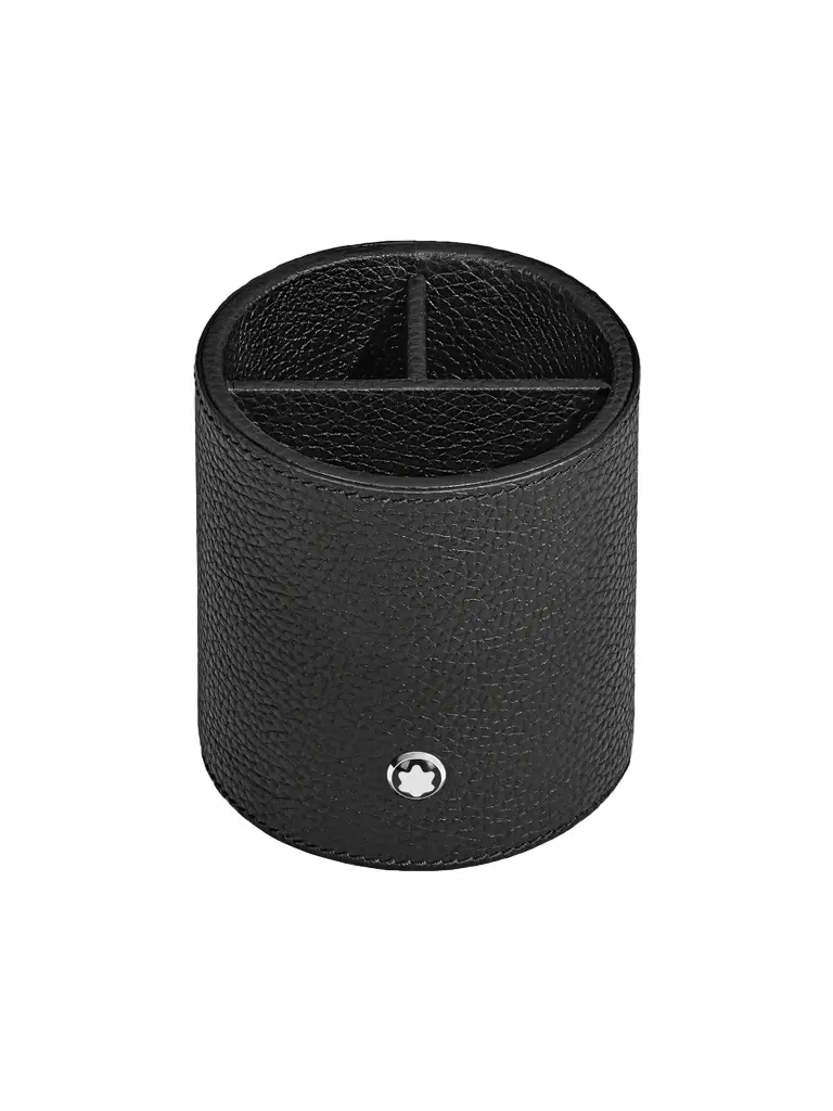 Unisex Grained Leather Pen Holder