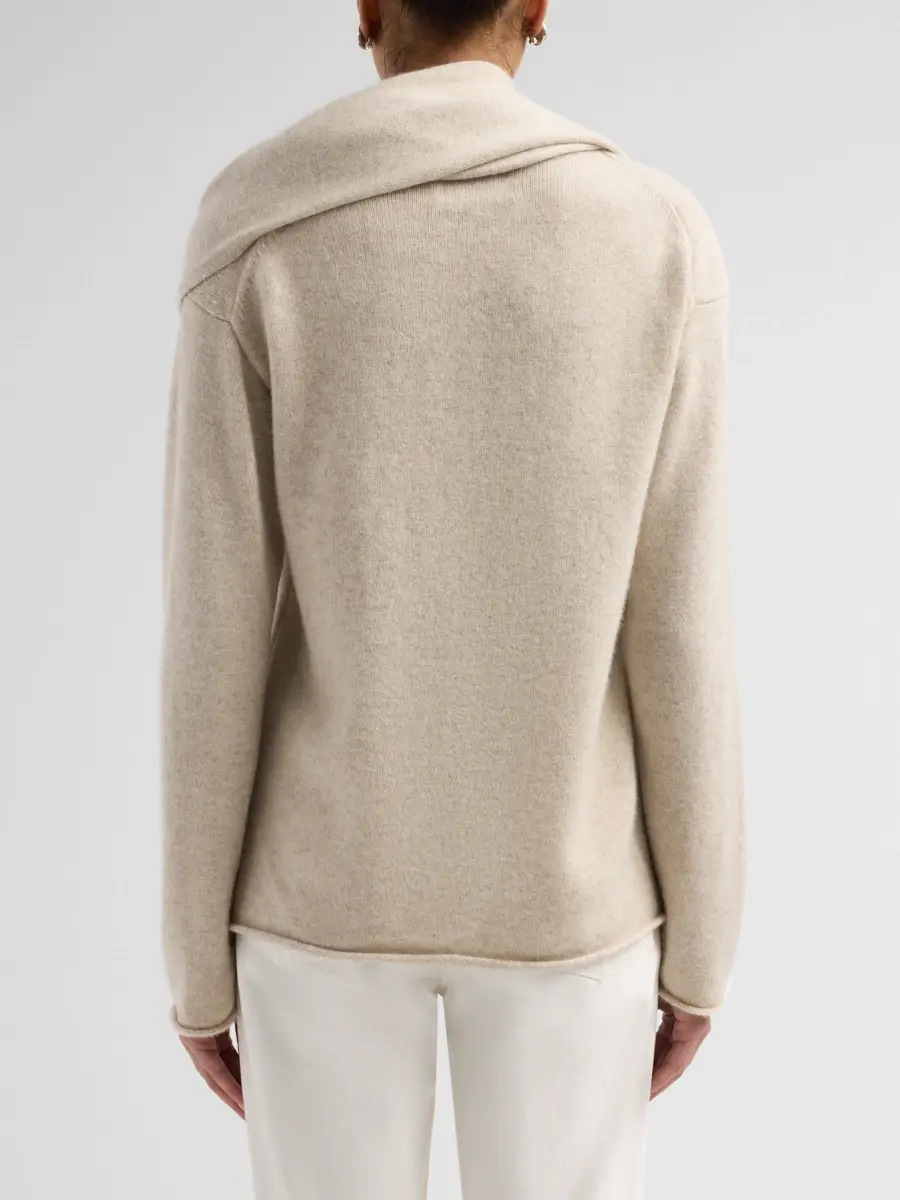 Loulou de Saison Women's Frances Cashmere Wrap Scarf Sweater | Thumbnail 3 Loulou de Saison Women's Frances Cashmere Wrap Scarf Sweater | Thumbnail 3