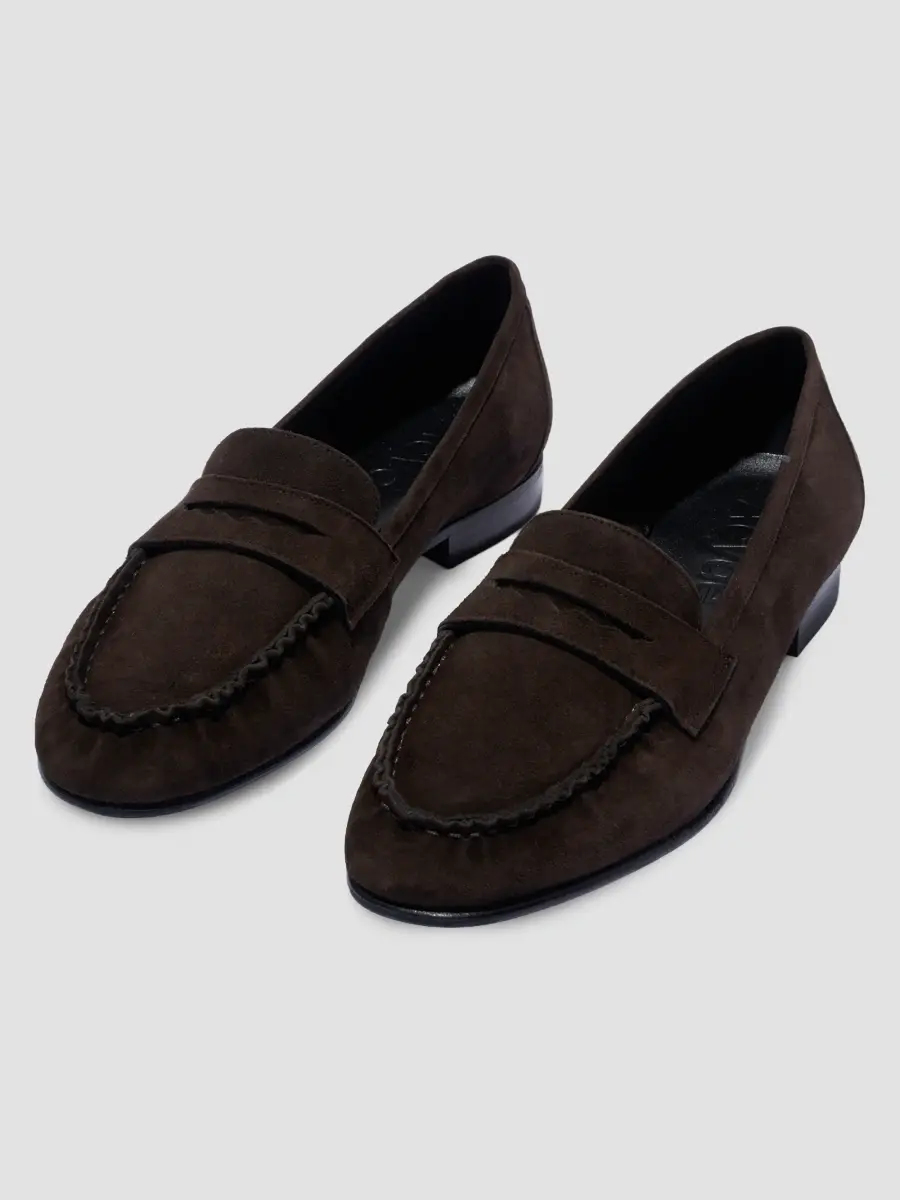 aeyde Women's Aldous 40MM Suede Penny Loafers | Thumbnail 2 aeyde Women's Aldous 40MM Suede Penny Loafers | Thumbnail 2