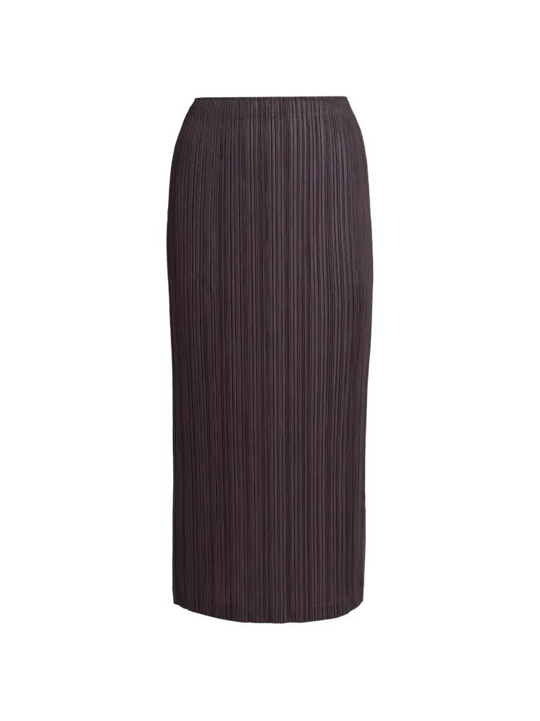Pleats Please Issey Miyake Women's Thicker Bottoms Plissé Midi Skirt
