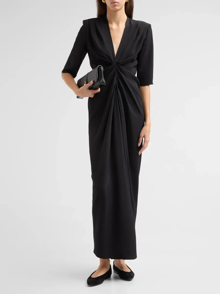 Loulou de Saison Women's Willa Silk Zip-Front Dress | Thumbnail 2 Loulou de Saison Women's Willa Silk Zip-Front Dress | Thumbnail 2