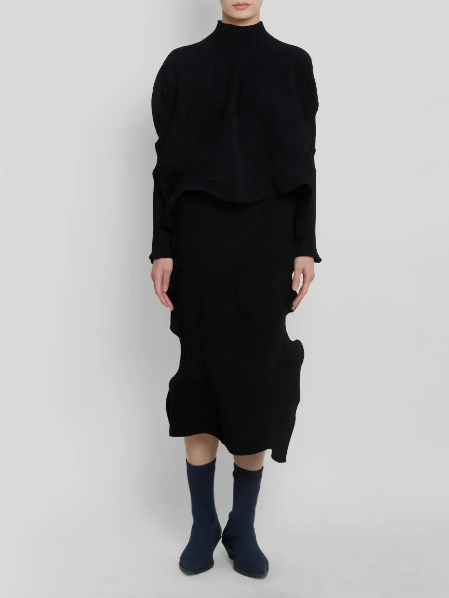 Issey Miyake Women's Kone Kone Rib-Knit Midi Skirt | Thumbnail 2 Issey Miyake Women's Kone Kone Rib-Knit Midi Skirt | Thumbnail 2