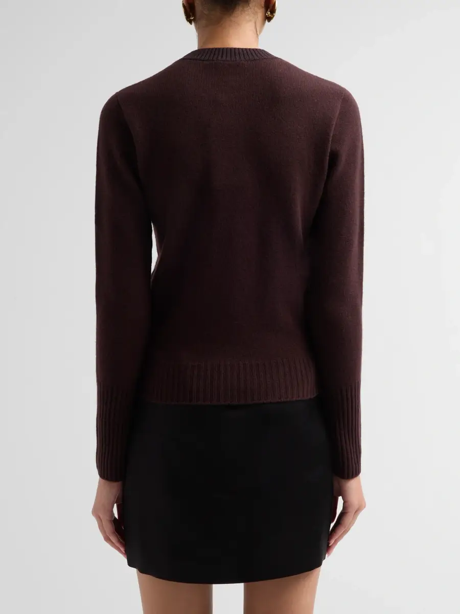 Courrèges Women's Fitted Wool Crewneck Sweater | Thumbnail 3 Courrèges Women's Fitted Wool Crewneck Sweater | Thumbnail 3