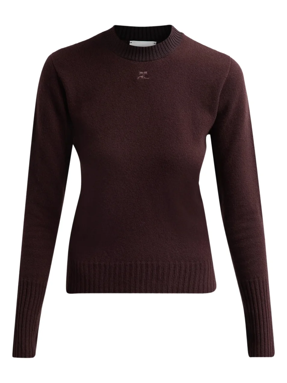 Women's Fitted Wool Crewneck Sweater