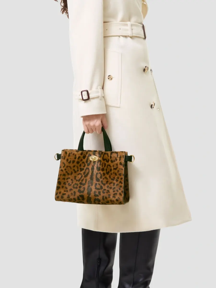 Burberry Women's Mini Cotswolds Leopard-Print Calf Hair Tote | Thumbnail 2 Burberry Women's Mini Cotswolds Leopard-Print Calf Hair Tote | Thumbnail 2