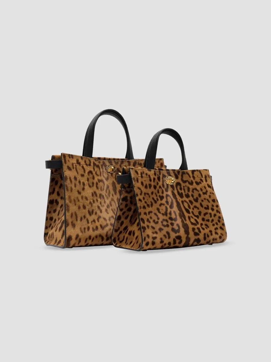 Burberry Women's Mini Cotswolds Leopard-Print Calf Hair Tote | Thumbnail 6 Burberry Women's Mini Cotswolds Leopard-Print Calf Hair Tote | Thumbnail 6