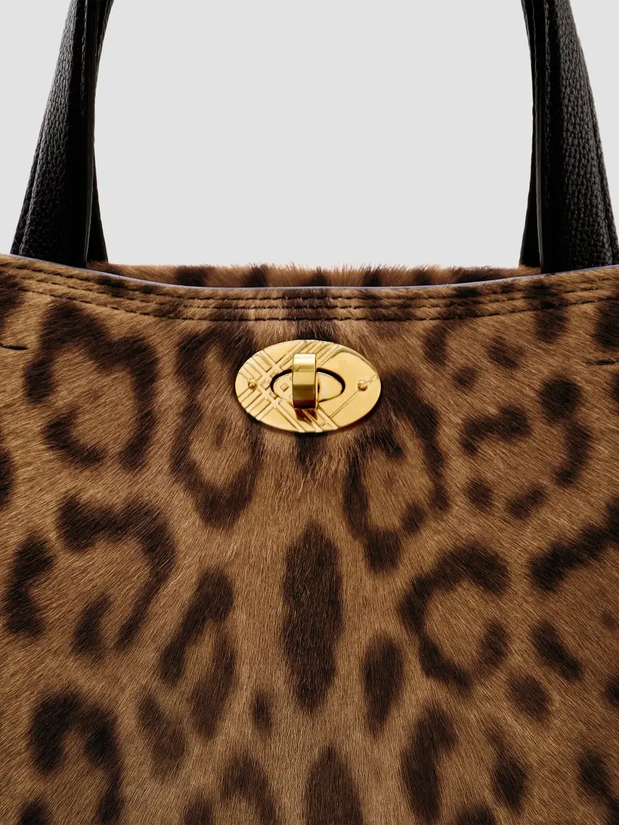 Burberry Women's Mini Cotswolds Leopard-Print Calf Hair Tote | Thumbnail 7 Burberry Women's Mini Cotswolds Leopard-Print Calf Hair Tote | Thumbnail 7