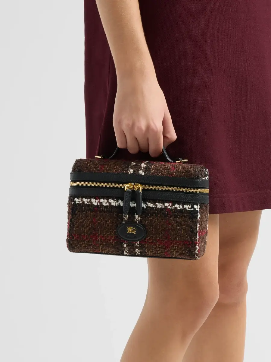 Burberry Women's Bouclé Check Vanity Bag | Thumbnail 2