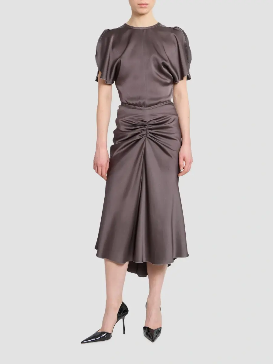 Victoria Beckham Women's Satin Draped Top | Thumbnail 2