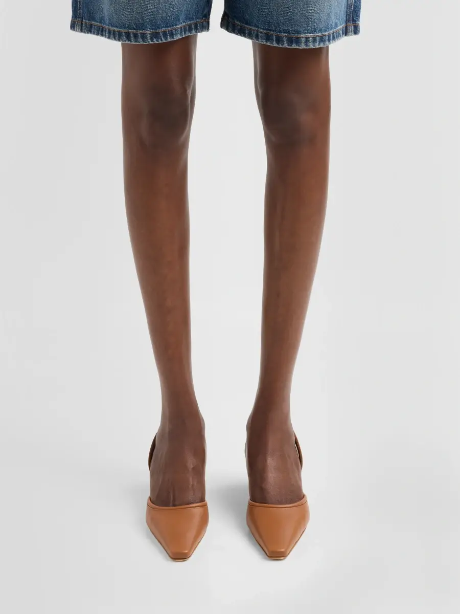 Manolo Blahnik Women's Vendona 50MM Leather Block-Heel Pumps | Thumbnail 2