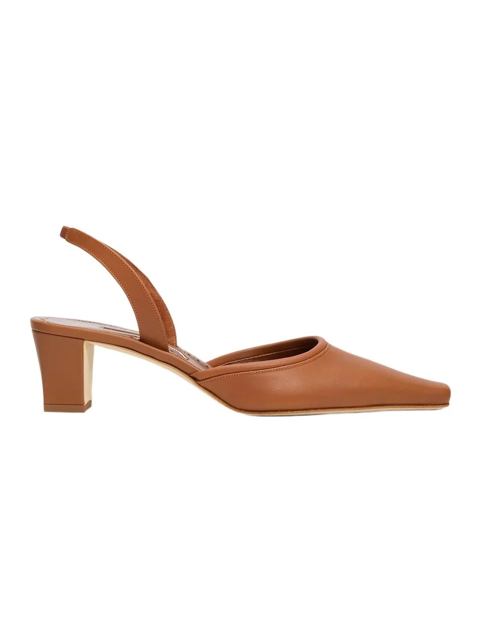 Manolo Blahnik Women's Vendona 50MM Leather Block-Heel Pumps