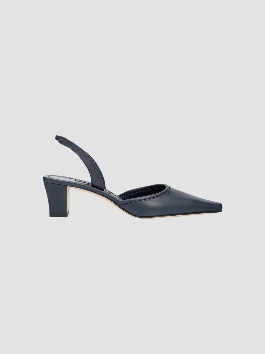 Manolo Blahnik Women's Vendona 50MM Leather Block-Heel Pumps