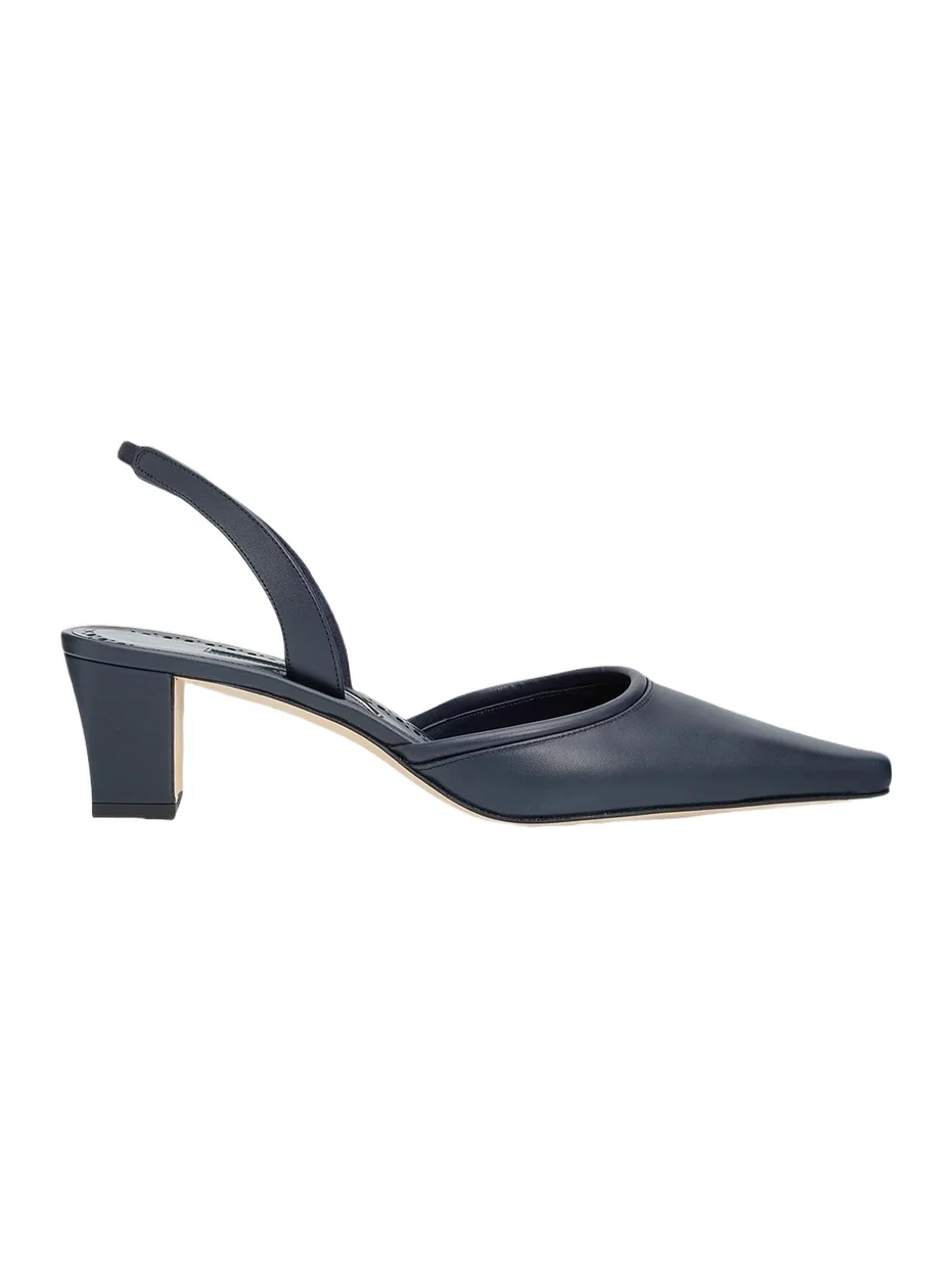 Manolo Blahnik Women's Vendona 50MM Leather Block-Heel Pumps