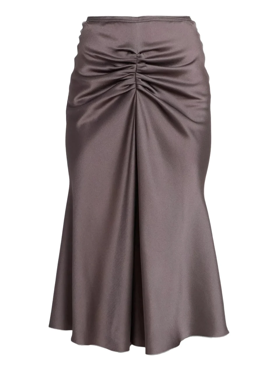 Victoria Beckham Women's Gathered Satin Midi-Skirt
