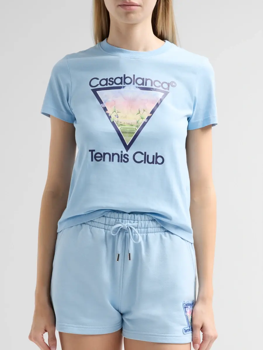 Casablanca Women's Tennis Club Icon Crewneck T-Shirt | Thumbnail 4 Casablanca Women's Tennis Club Icon Crewneck T-Shirt | Thumbnail 4