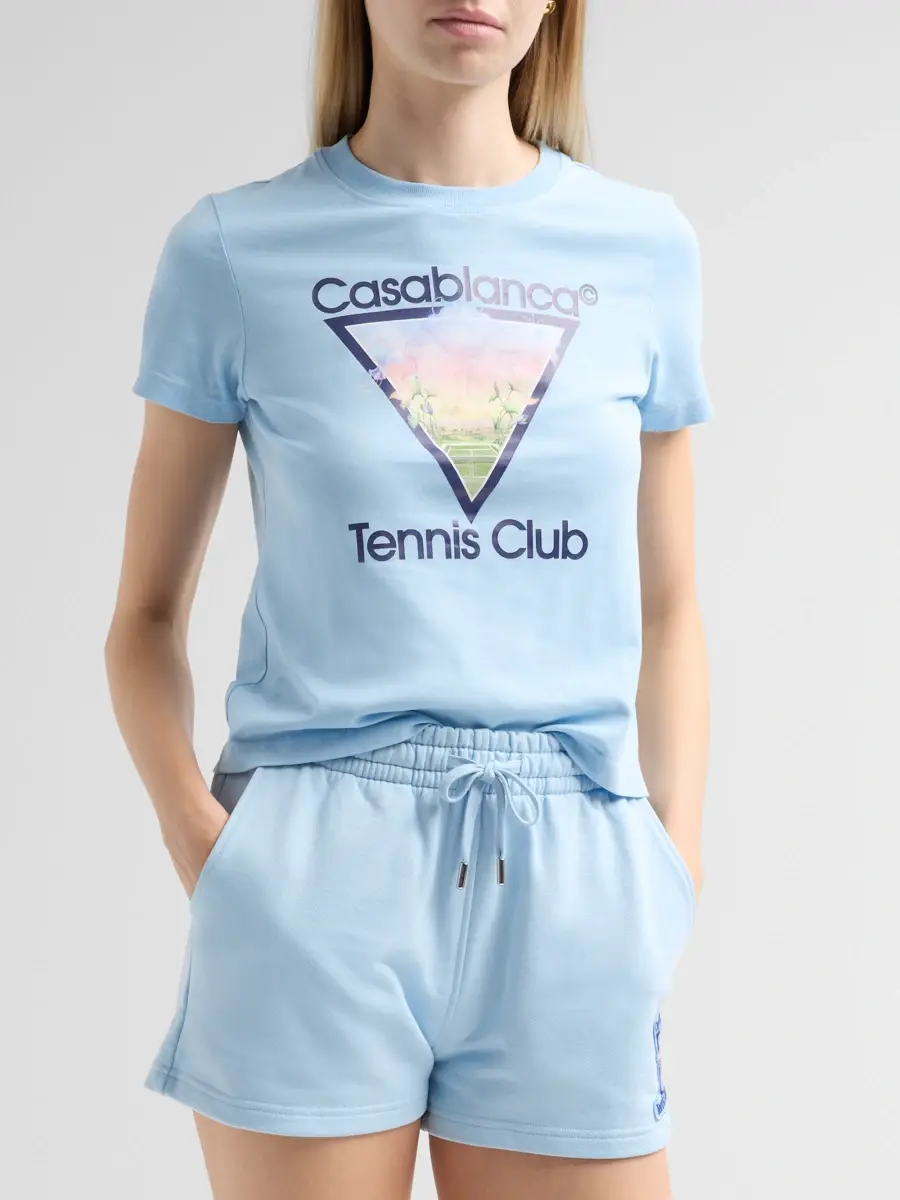 Casablanca Women's Tennis Club Icon Crewneck T-Shirt | Thumbnail 5 Casablanca Women's Tennis Club Icon Crewneck T-Shirt | Thumbnail 5