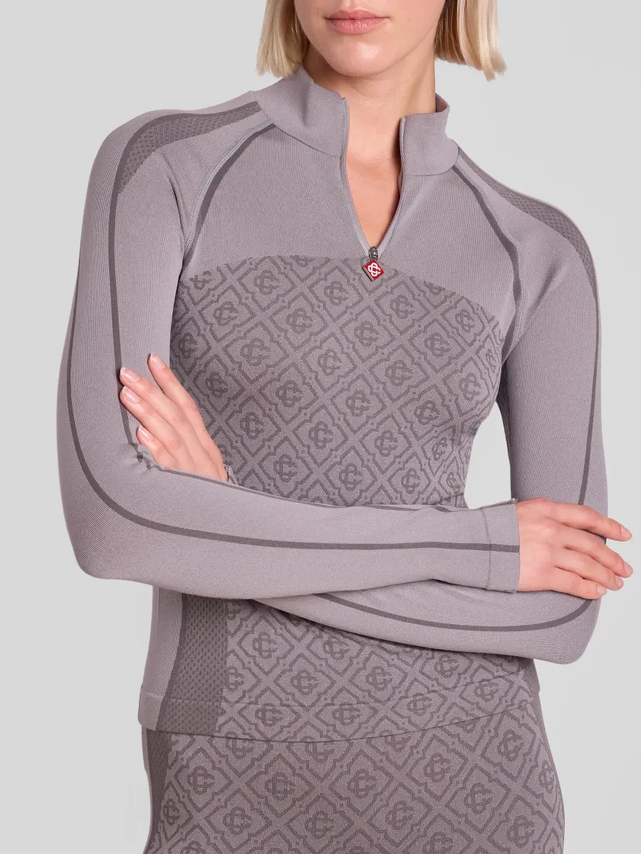 Casablanca Women's Seamless Monogram Zip Top | Thumbnail 5 Casablanca Women's Seamless Monogram Zip Top | Thumbnail 5