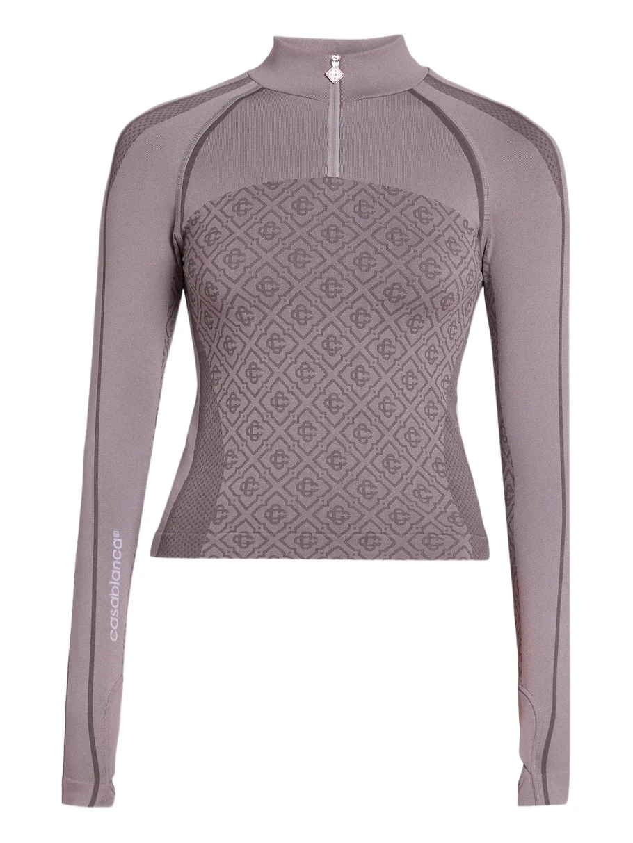 Women's Seamless Monogram Zip Top Women's Seamless Monogram Zip Top