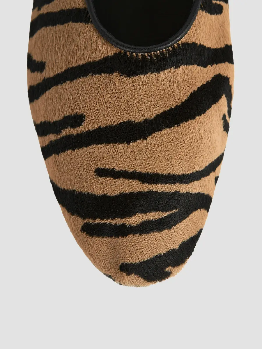 TOTEME Women's Tiger-Print Calf Hair Ballerina Flats | Thumbnail 4 TOTEME Women's Tiger-Print Calf Hair Ballerina Flats | Thumbnail 4