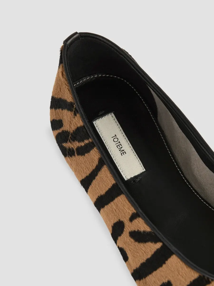 TOTEME Women's Tiger-Print Calf Hair Ballerina Flats | Thumbnail 5 TOTEME Women's Tiger-Print Calf Hair Ballerina Flats | Thumbnail 5