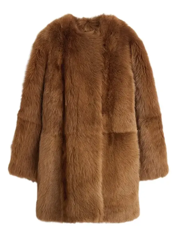 Women's Short Silky Shearling Coat Women's Short Silky Shearling Coat