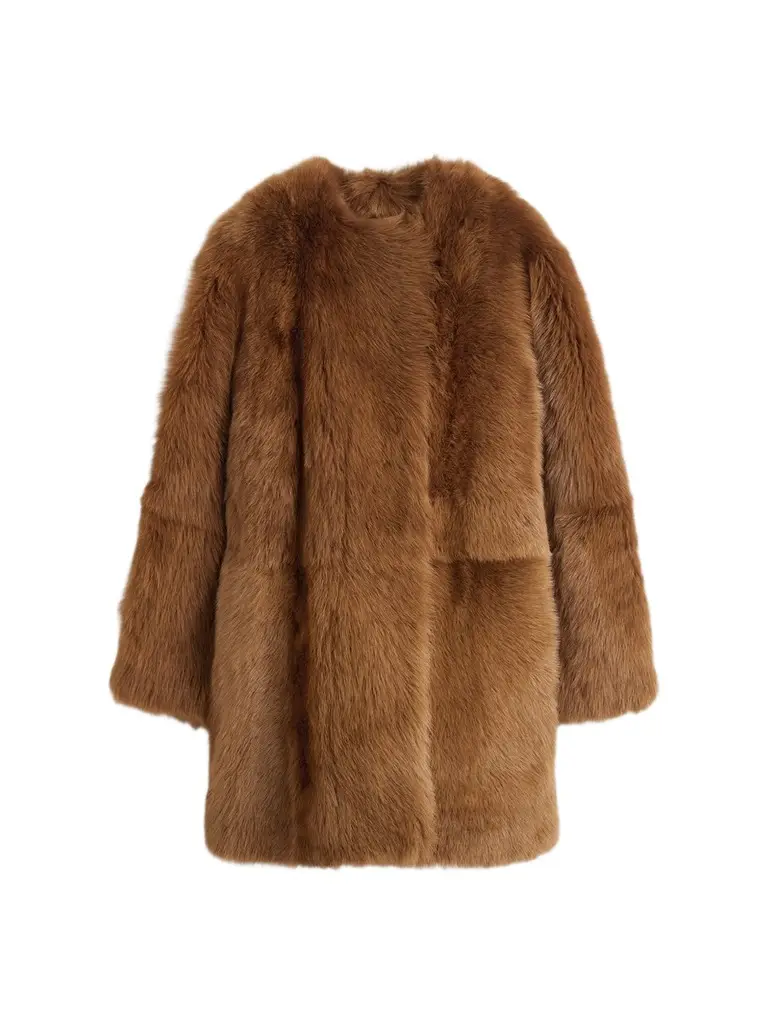 Women's Short Silky Shearling Coat Women's Short Silky Shearling Coat