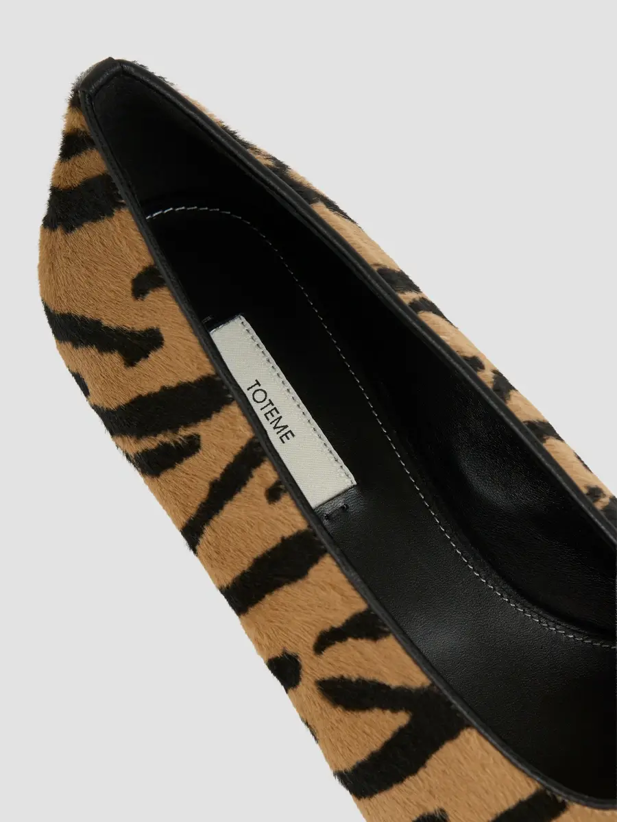 TOTEME Women's Sharp 35MM Tiger-Print Calf Hair Kitten-Heel Pumps | Thumbnail 5 TOTEME Women's Sharp 35MM Tiger-Print Calf Hair Kitten-Heel Pumps | Thumbnail 5