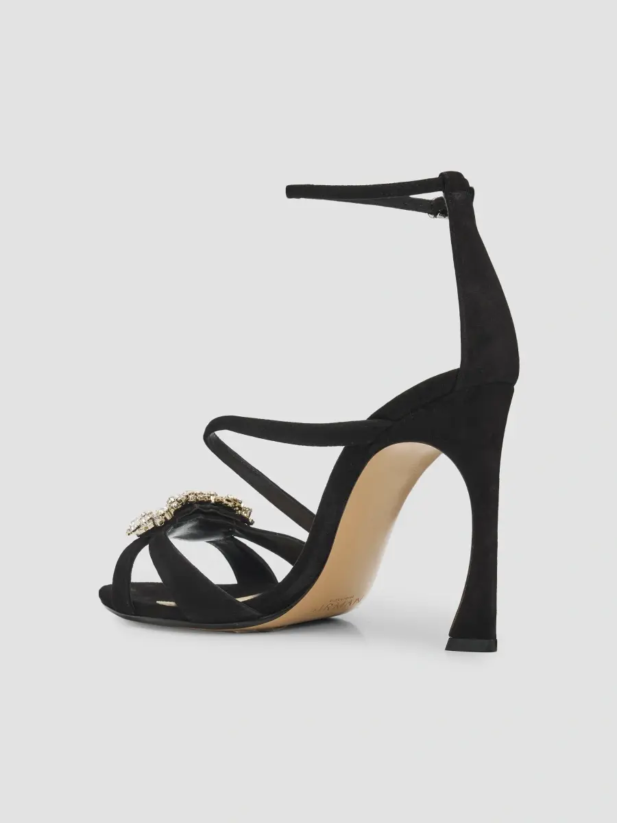 Alexandre Birman Women's Nola 100MM Crystal-Embellished Suede Sandals | Thumbnail 4