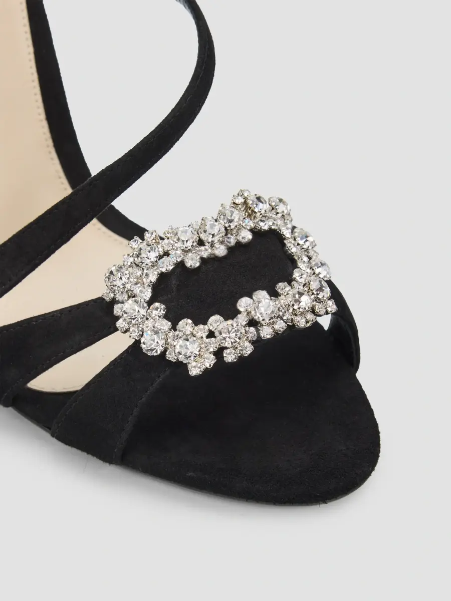 Alexandre Birman Women's Nola 100MM Crystal-Embellished Suede Sandals | Thumbnail 5