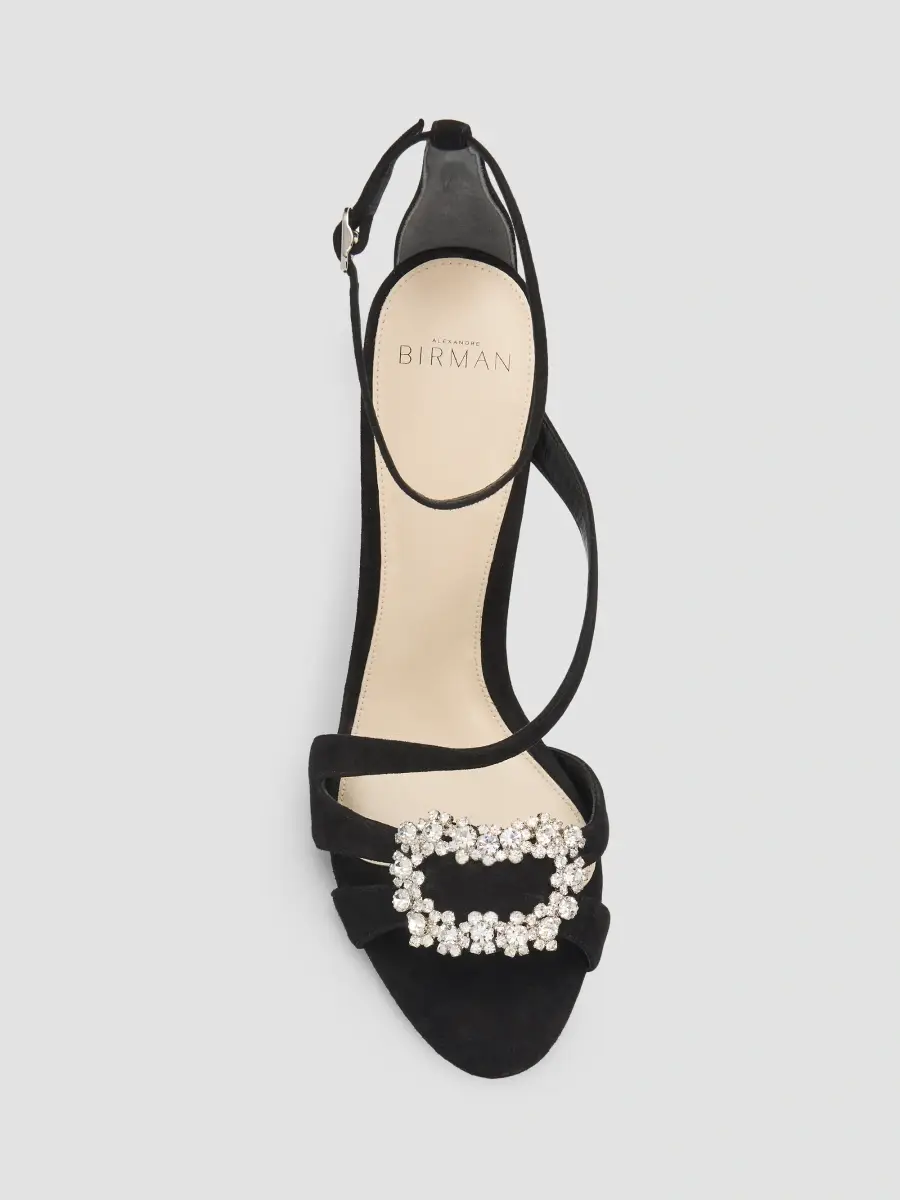 Alexandre Birman Women's Nola 100MM Crystal-Embellished Suede Sandals | Thumbnail 6