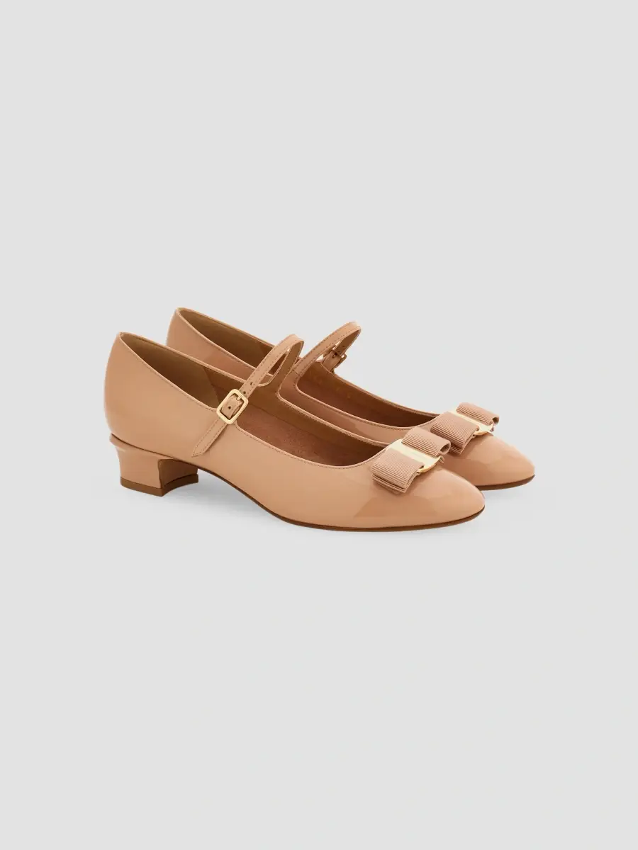 Ferragamo Women's Vally Bow 30MM Patent Leather Mary Janes | Thumbnail 3 Ferragamo Women's Vally Bow 30MM Patent Leather Mary Janes | Thumbnail 3