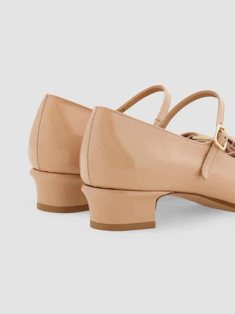 Ferragamo Women's Vally Bow 30MM Patent Leather Mary Janes | Thumbnail 5 Ferragamo Women's Vally Bow 30MM Patent Leather Mary Janes | Thumbnail 5