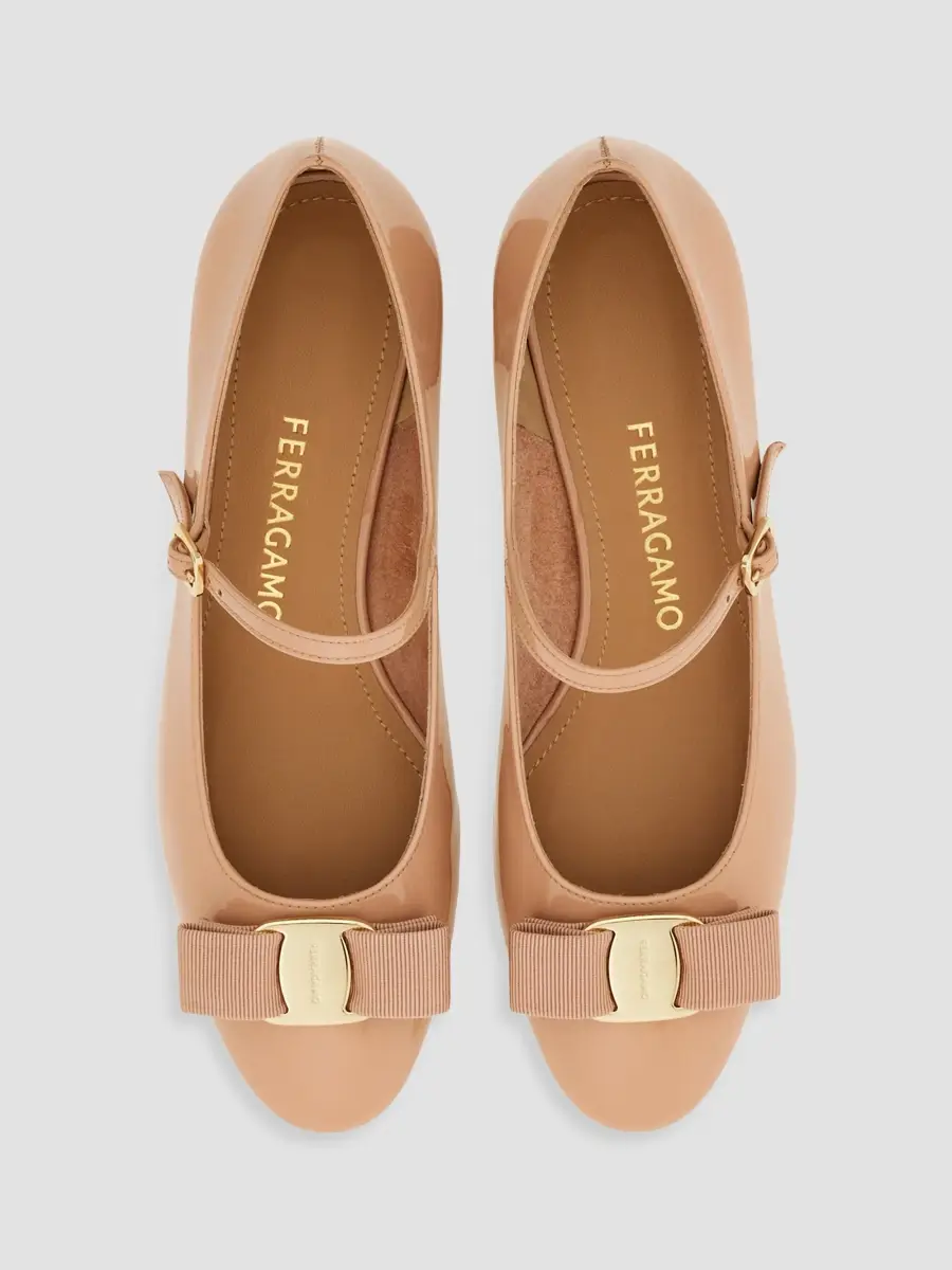 Ferragamo Women's Vally Bow 30MM Patent Leather Mary Janes | Thumbnail 6 Ferragamo Women's Vally Bow 30MM Patent Leather Mary Janes | Thumbnail 6