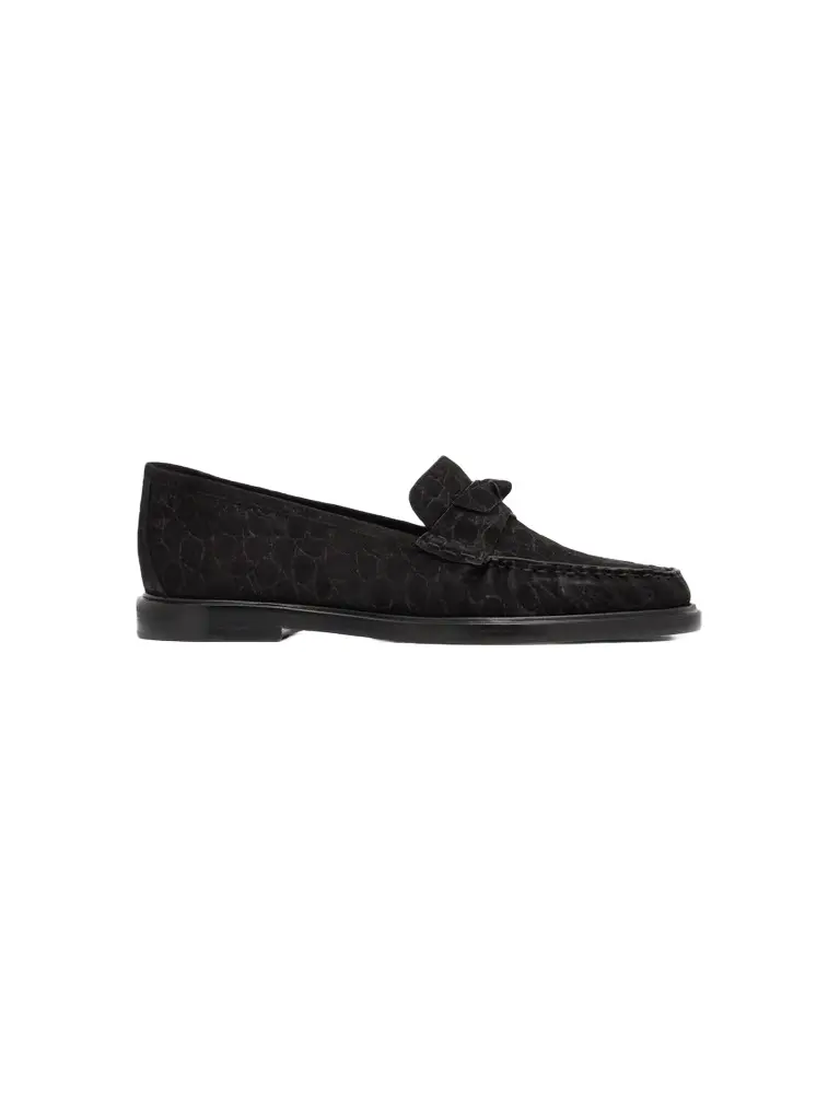 Alexandre Birman Women's Soft Croc-Embossed Suede Loafers