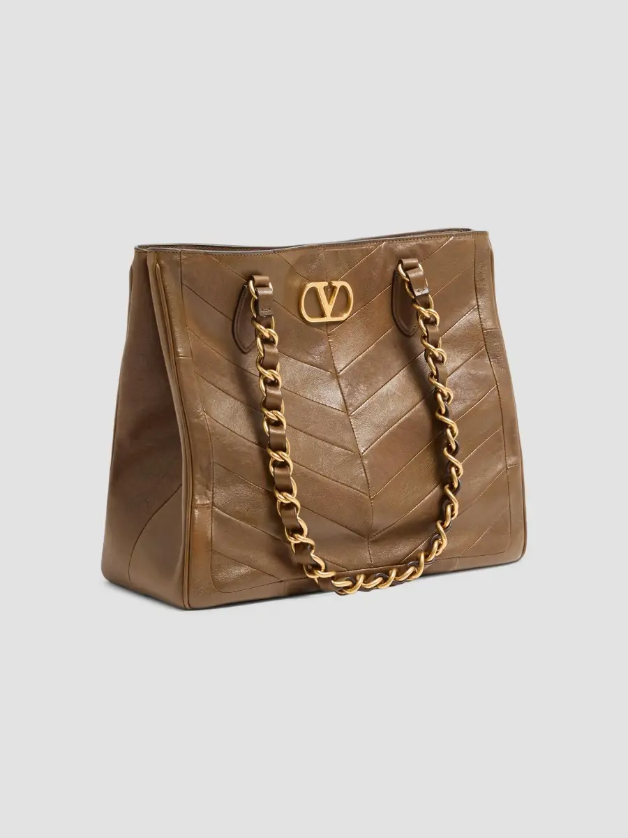 Valentino Women's Laseine Shopping Bag in Nappa Leather with a Chevron Pattern | Thumbnail 4 Valentino Women's Laseine Shopping Bag in Nappa Leather with a Chevron Pattern | Thumbnail 4