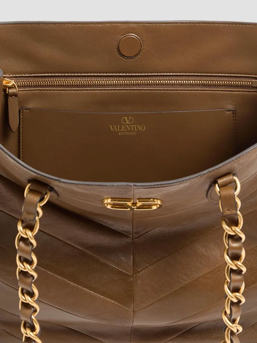 Valentino Women's Laseine Shopping Bag in Nappa Leather with a Chevron Pattern | Thumbnail 7 Valentino Women's Laseine Shopping Bag in Nappa Leather with a Chevron Pattern | Thumbnail 7