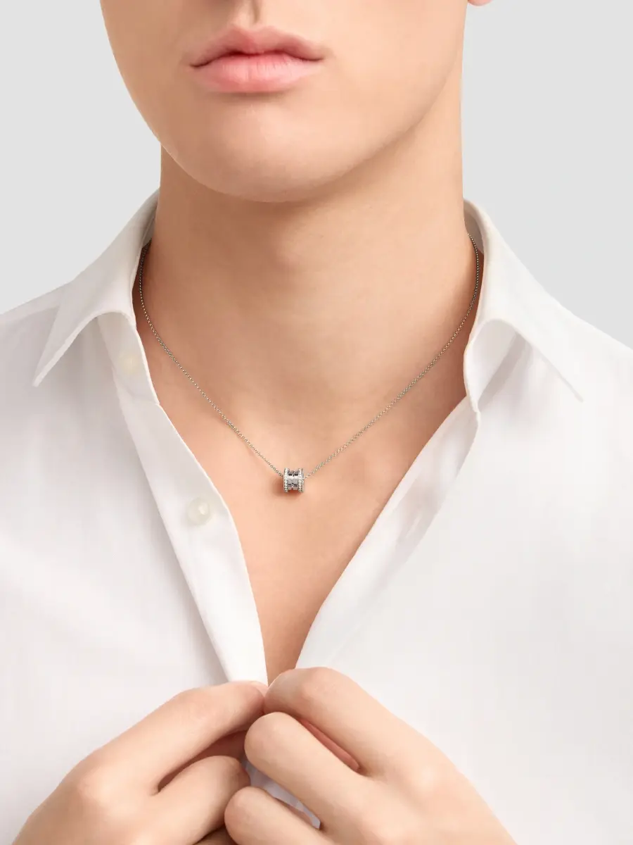 BVLGARI Women's B. zero1 18K White Gold & 0.25 TCW Diamond Necklace | Thumbnail 4
