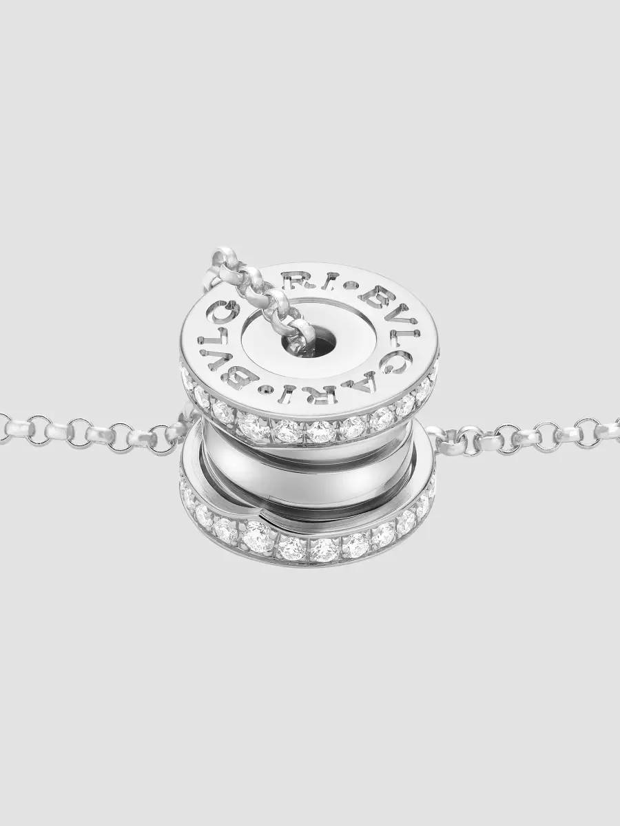 BVLGARI Women's B. zero1 18K White Gold & 0.25 TCW Diamond Necklace | Thumbnail 5