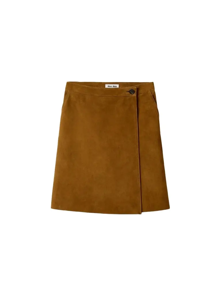 Women's Suede Wraparound Skirt