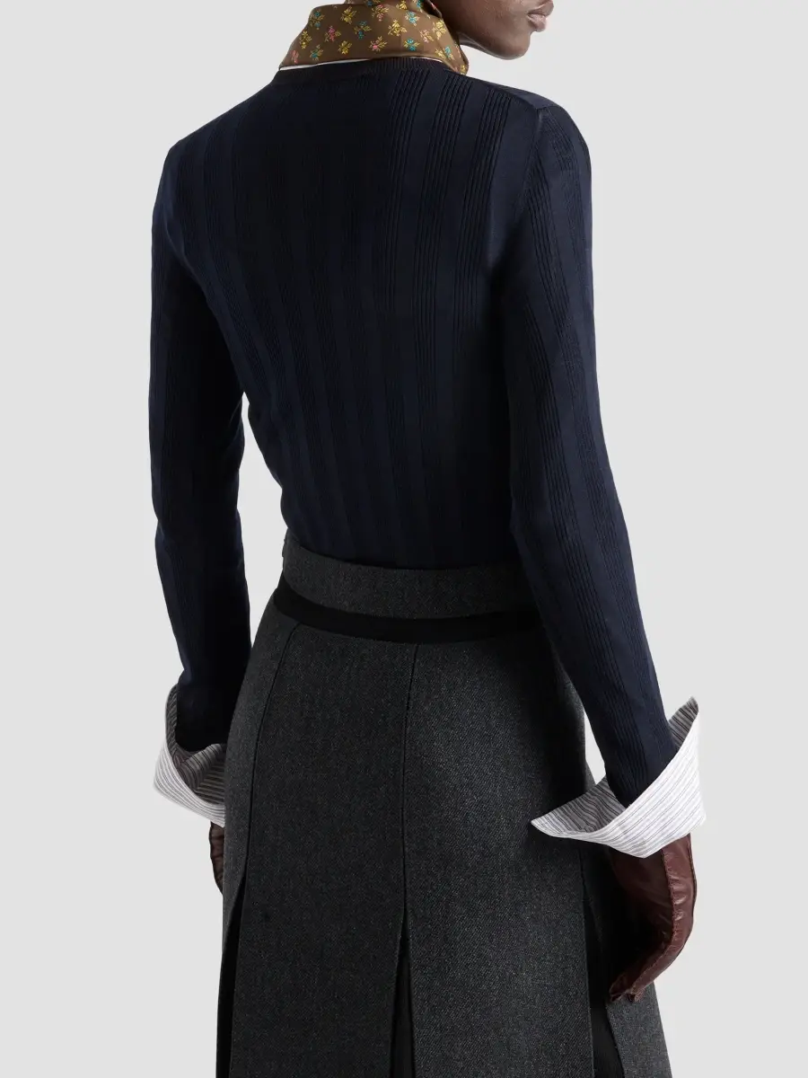Prada Women's Wool Crew-Neck Sweater | Thumbnail 3 Prada Women's Wool Crew-Neck Sweater | Thumbnail 3
